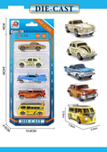 1:64 Diecast Classical Inertial Cars Set - 5Pcs