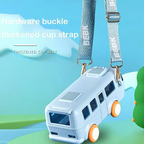 270gms 500ml Cute Bus Design Kids Water Bottle - Green/Blue