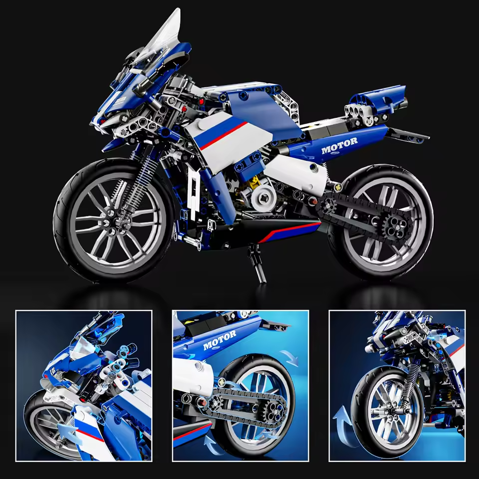 426Pcs DIY Racing Bike Lego Bricks Set