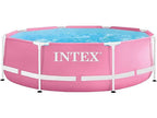 INTEX 8ftx30in Metal frame Swimming Pool - Pink