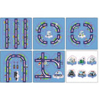 47Pcs DIY Police Themed Puzzle Car Track Set