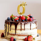 Number 0 Crown Designed Birthday Candle