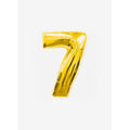 16" Gold Number 7 Foil Balloon - 10Pcs