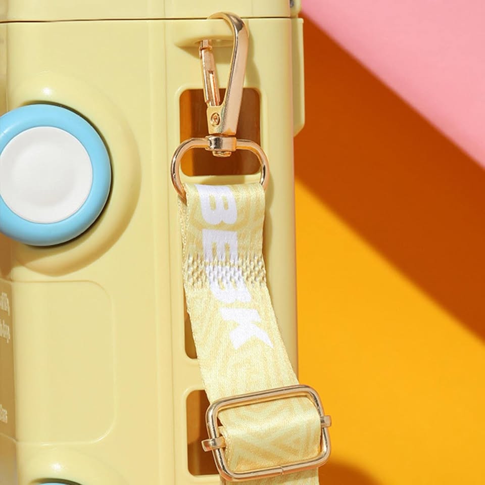 270gms 500ml Cute Bus Design Kids Water Bottle - Yellow