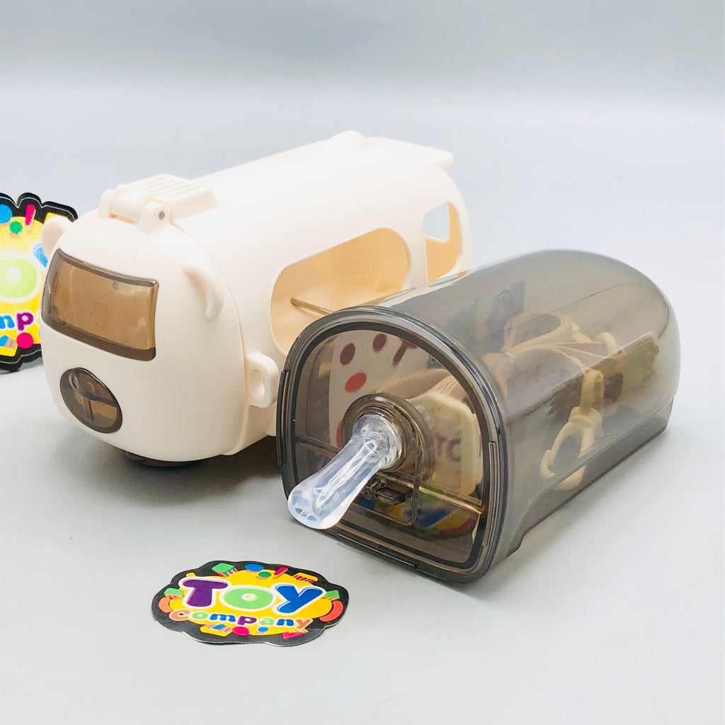 500ml Cute Bear Bus Design Kids Water Bottle - Beige