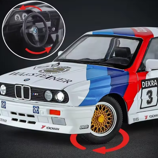 1:24 Diecast BMW M3 E30 Modified Model Car