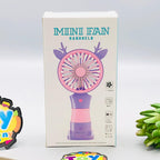 6.5" Rechargeable Cute Bow Design Mini Fan With Light