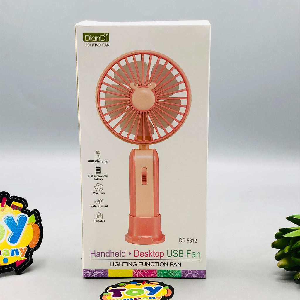 7.5" Rechargeable Bear Foldable Head Cooling Fan With Light