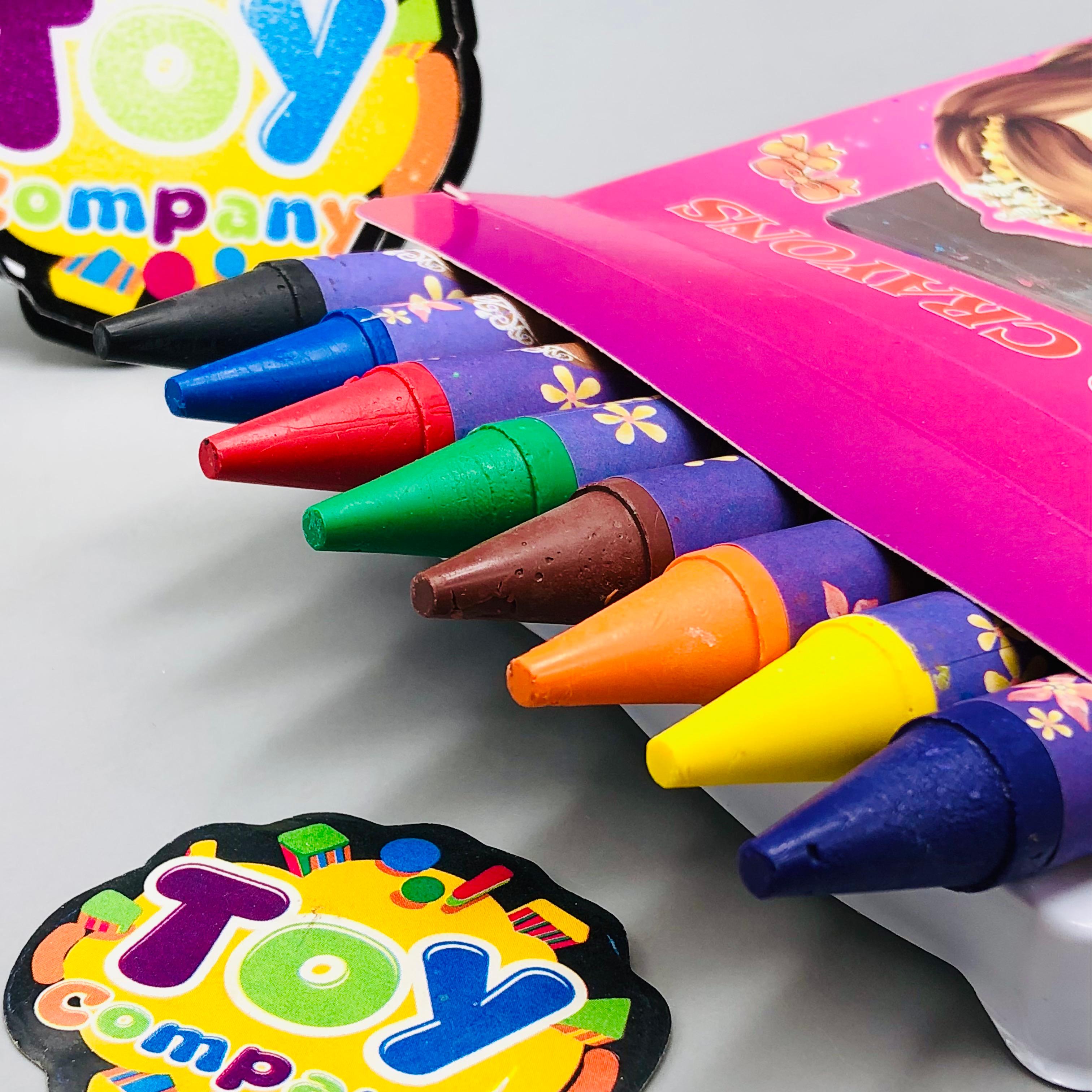 8Pcs Jumbo Mickey Mouse Themed Color Crayons