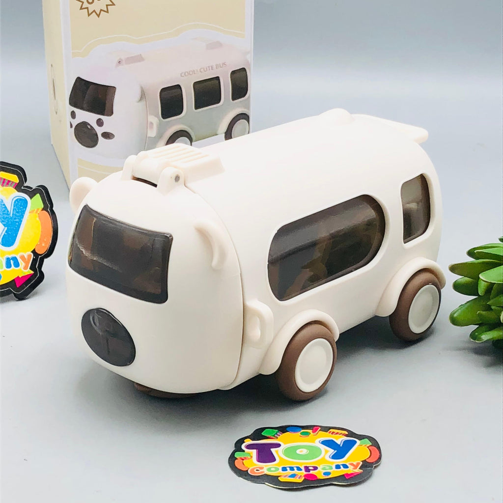 500ml Cute Bear Bus Design Kids Water Bottle - Beige