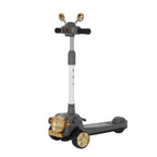 Vintage Car Design Kids Scooter With Light & Music - Gray