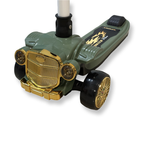 Vintage Car Design Kids Scooter With Light & Music - Green