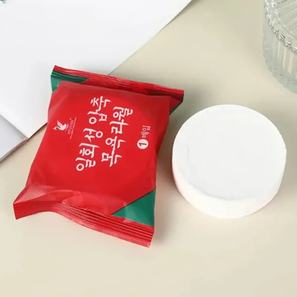 Disposable Cotton Compressed Bath Towel - Pack of 4