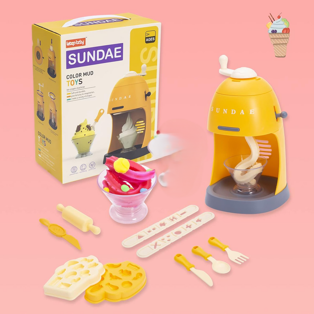 DIY Manual Colored Play Dough Ice Cream Machine