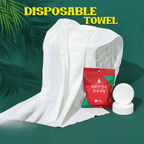 Disposable Cotton Compressed Bath Towel - Pack of 4