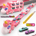 Foldable Unicorn Car Launcher Truck Track With 2Pcs Cars