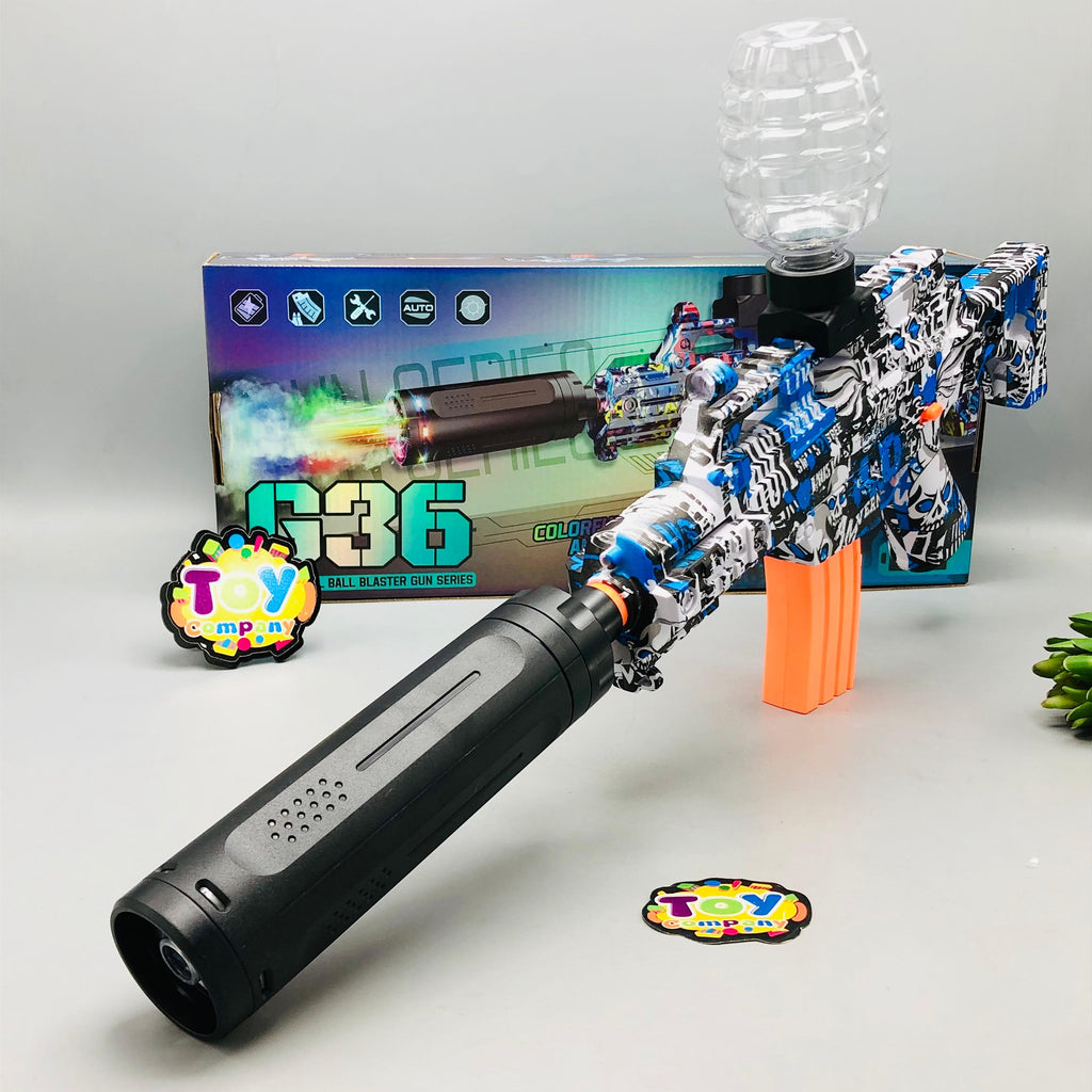 7.4V Electric G36 Gel Blaster Shooting Gun With Smoke Muffler