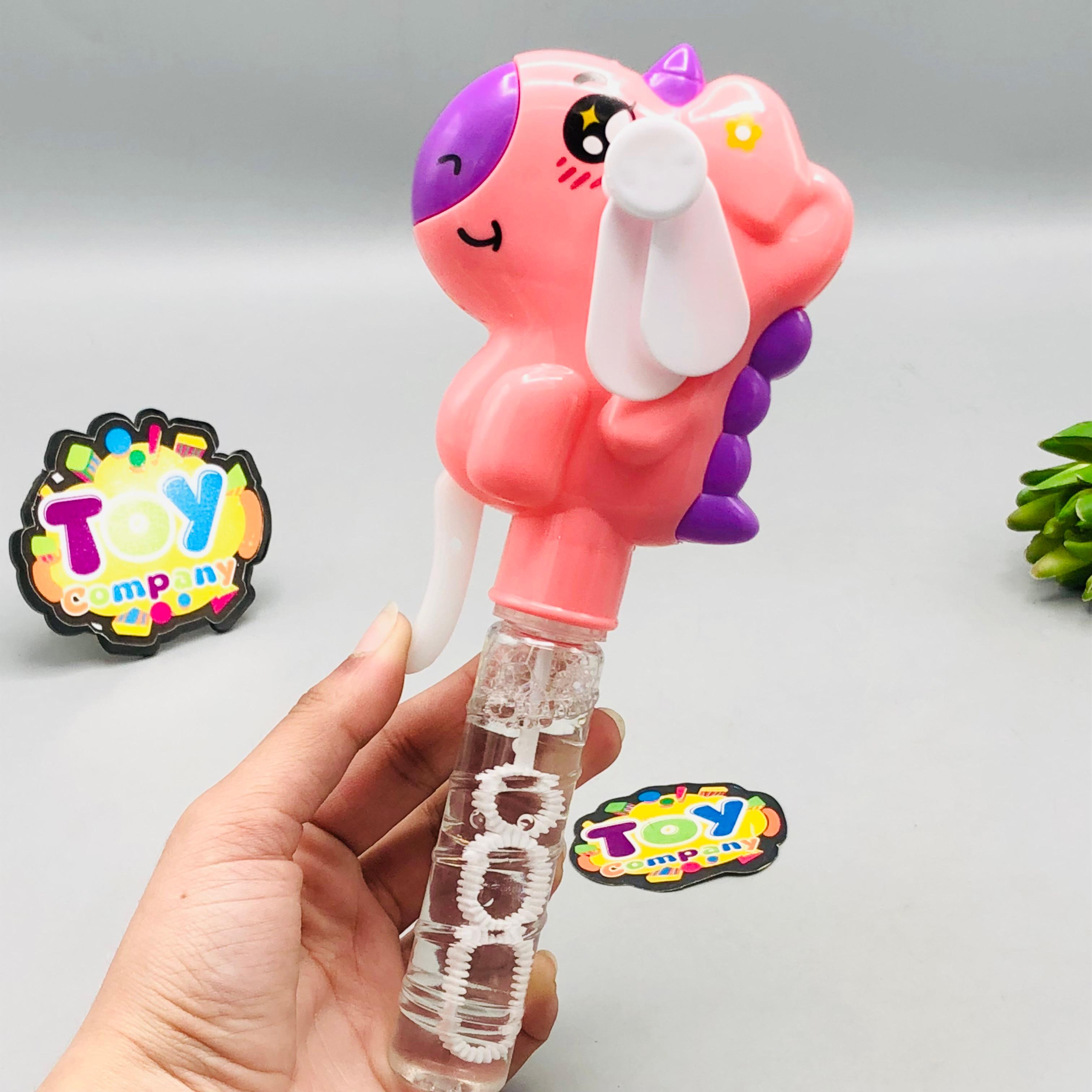 Pony Horse Hand Press Fan & Bubble Stick - 1Pc