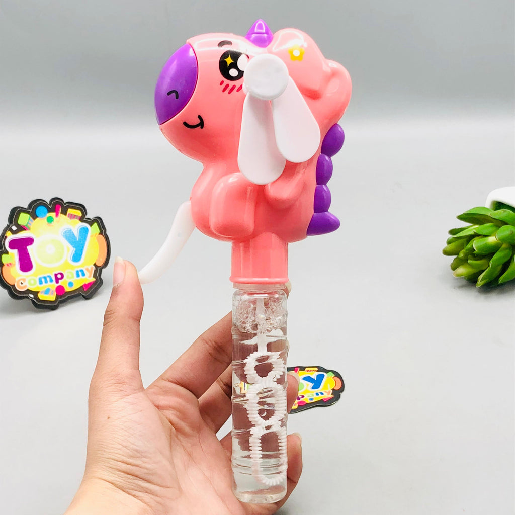 Pony Horse Hand Press Fan & Bubble Stick - 1Pc