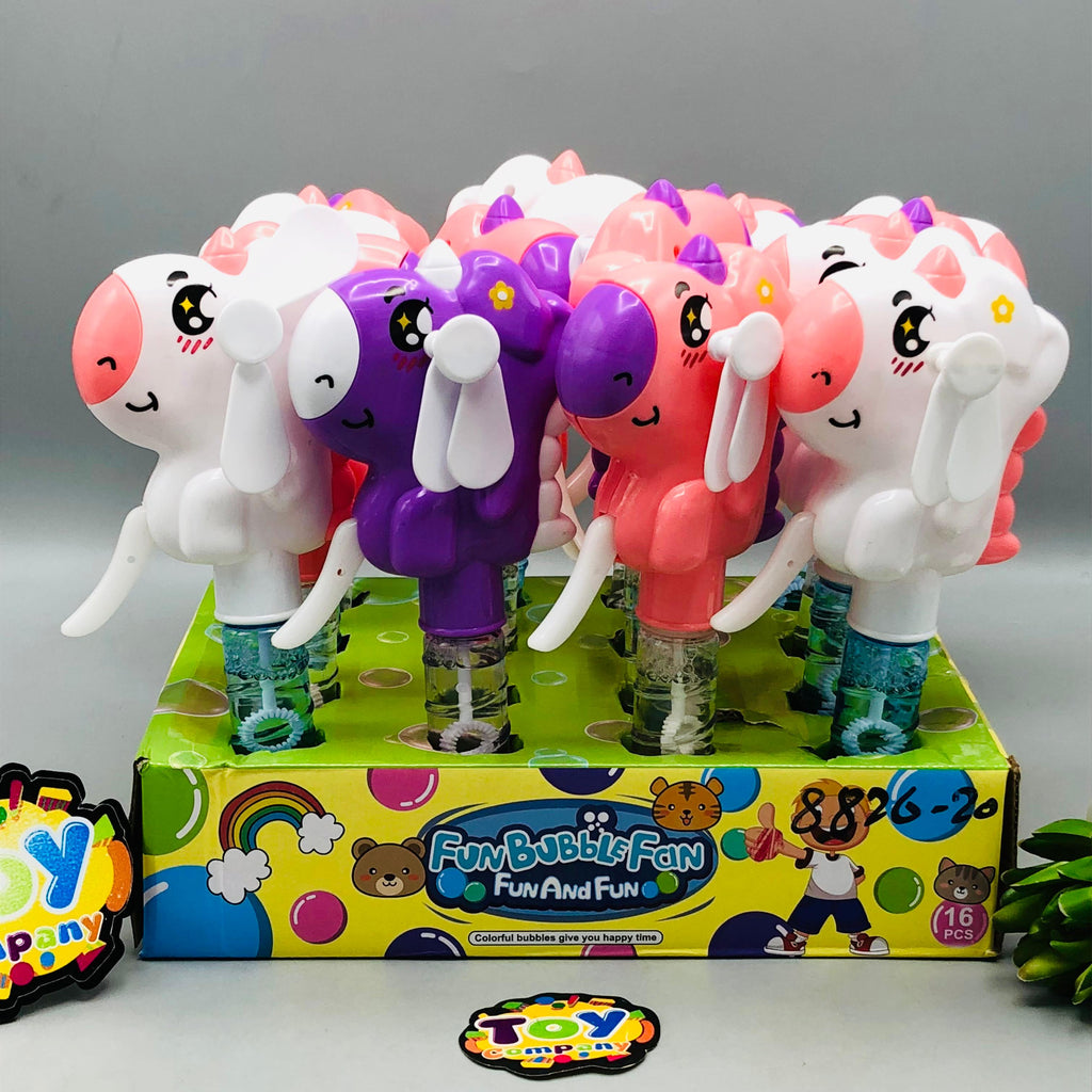 Pony Horse Hand Press Fan & Bubble Stick - 1Pc