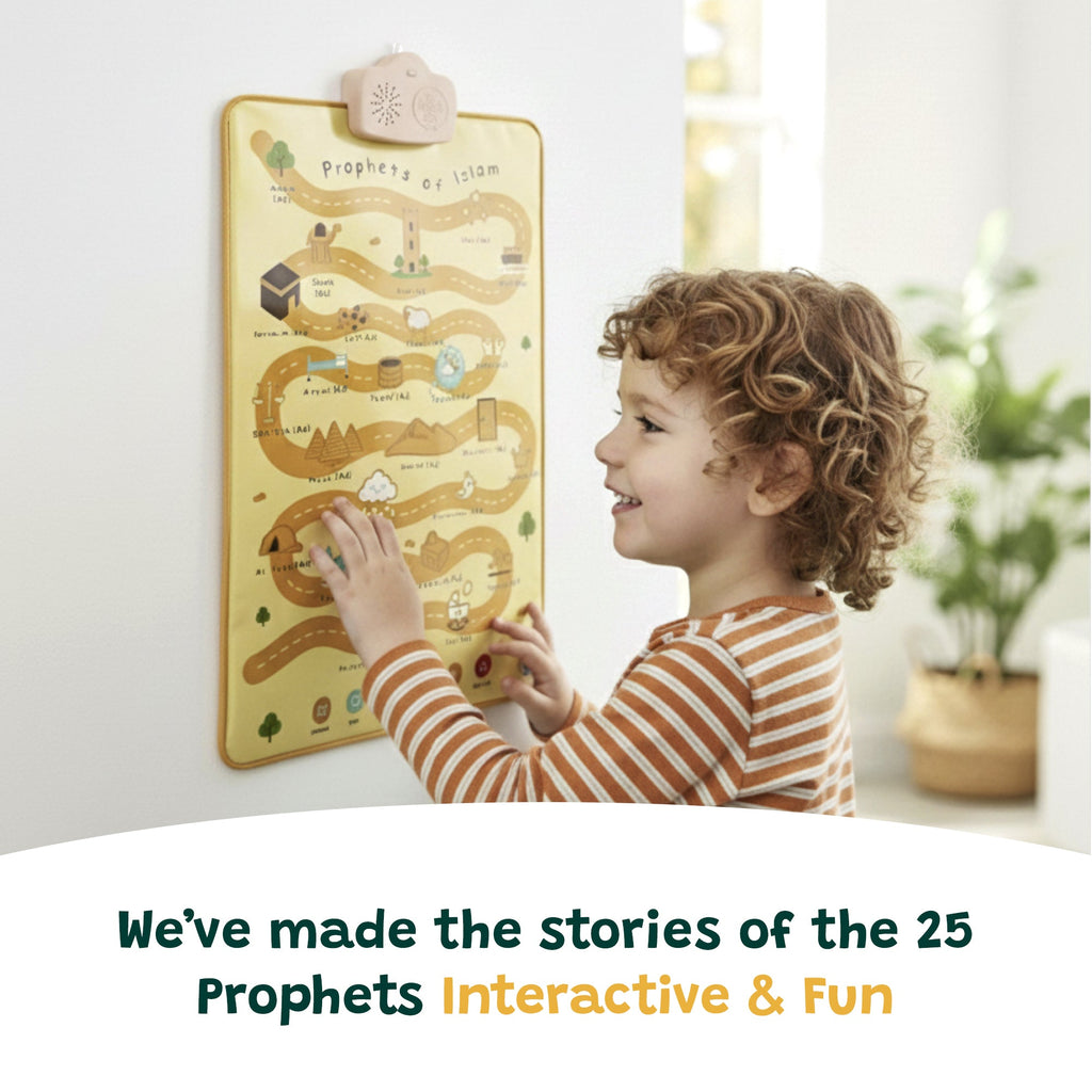 Prophets of Islam Interactive Audio Mat & Wall Art | Learn About the 25 Prophets Stories