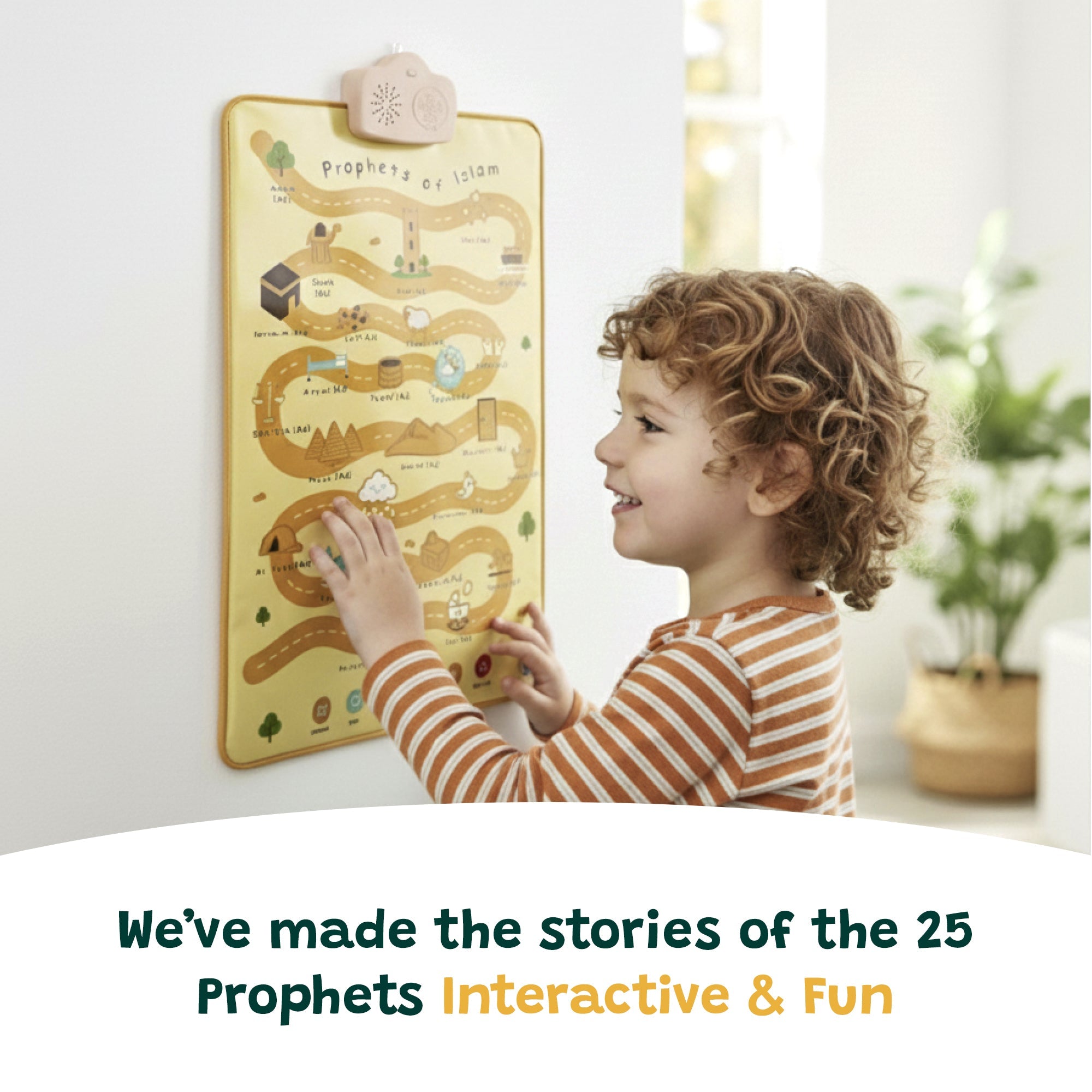 Prophets of Islam Interactive Audio Mat & Wall Art | Learn About the 25 Prophets Stories