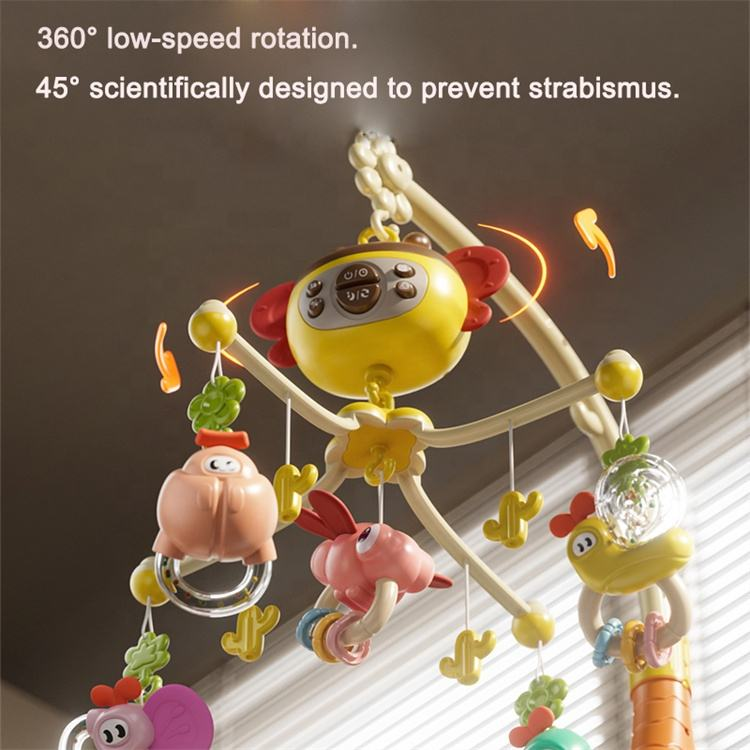 Remote Control Little Bee Baby Projection Hanging Bed Bell Toy
