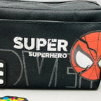 Premium Super Hero Themed 3 Zips Kids Pencil Pouch