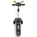 Vintage Car Design Kids Scooter With Light & Music - Gray