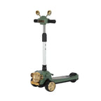 Vintage Car Design Kids Scooter With Light & Music - Green