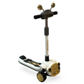 Vintage Car Design Kids Scooter With Light & Music - White