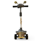 Vintage Car Design Kids Scooter With Light & Music - Gray