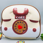 Vintage Telephone 3D Shell Kids Picnic Backpack