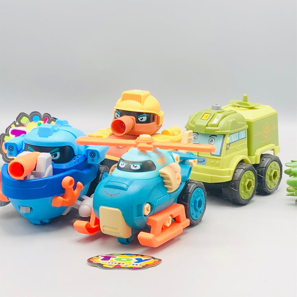 DIY 4Pcs Military Screw Vehicles