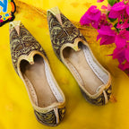 Hand-Made Traditional Khussa For Boys - Multi Brown