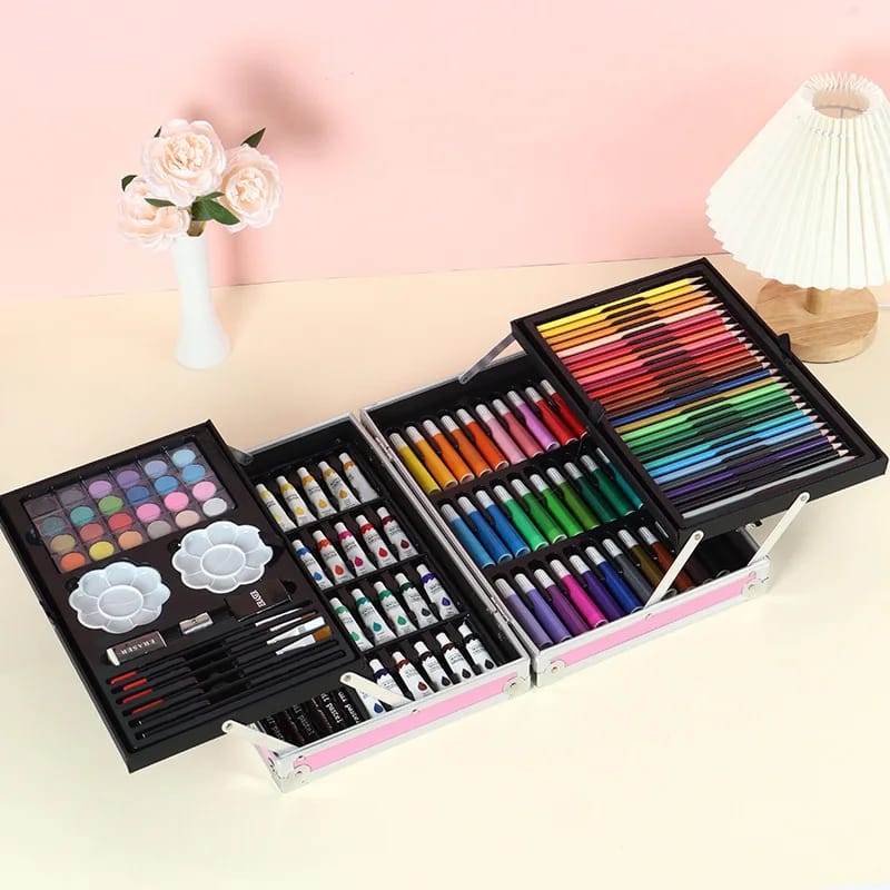 145Pcs Premium Kuromi Themed Kids Painting Kit Briefcase